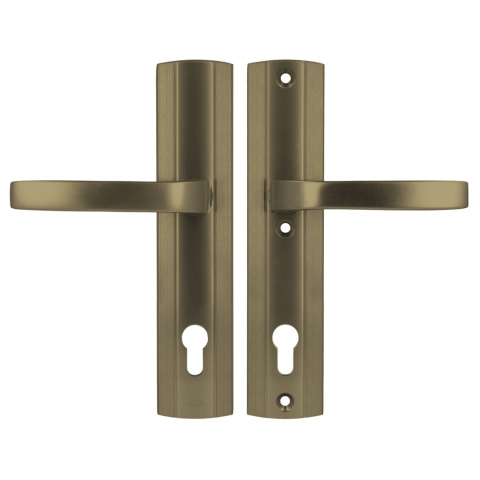 Klamko Klamka AXA Prestige ++ F4 stare złoto rozstaw 92 mm