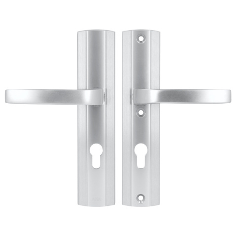 Klamko Klamka AXA Prestige ++ F1 srebrna rozstaw 72 mm