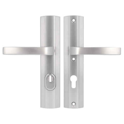 Klamko Klamka AXA Prestige Flex ++ F6 inox rozstaw 72 mm