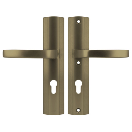 Klamko Klamka AXA Prestige ++ F4 stare złoto rozstaw 72 mm