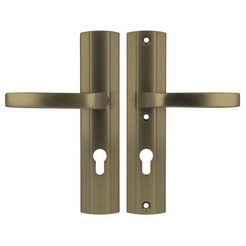 Klamko Klamka AXA Prestige ++ F4 stare złoto rozstaw 72 mm