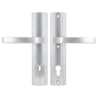 Klamko Klamka AXA Prestige Flex ++ F1 srebrna rozstaw 90 mm
