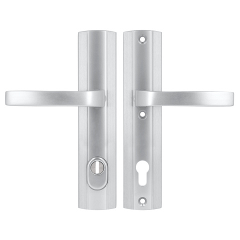 Klamko Klamka AXA Prestige Flex ++ F1 srebrna rozstaw 90 mm