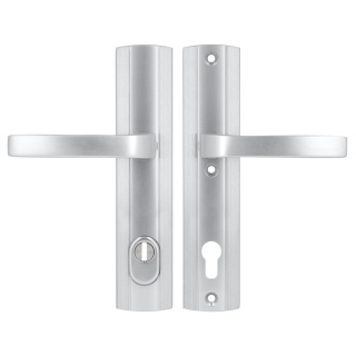 Klamko Klamka AXA Prestige Flex ++ F1 srebrna rozstaw 92 mm