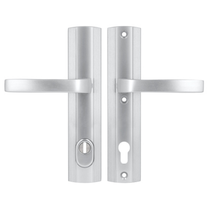 Klamko Klamka AXA Prestige Flex ++ F1 srebrna rozstaw 92 mm