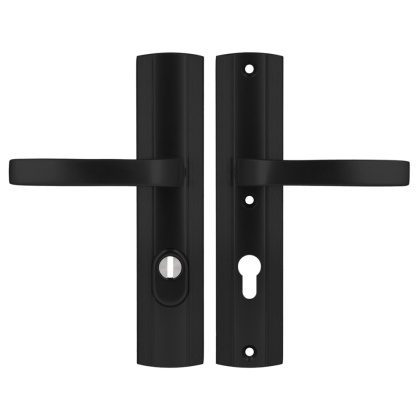 Klamko Klamka AXA Prestige Flex ++ F8 czarna rozstaw 72 mm