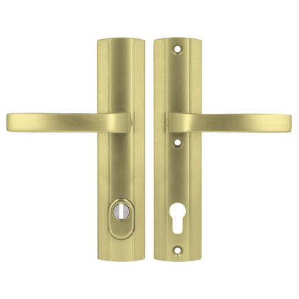 Klamko Klamka AXA Prestige Flex ++ F3 złota rozstaw 92 mm