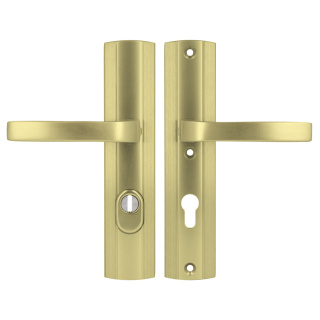 Klamko Klamka AXA Prestige Flex ++ F3 złota rozstaw 72 mm