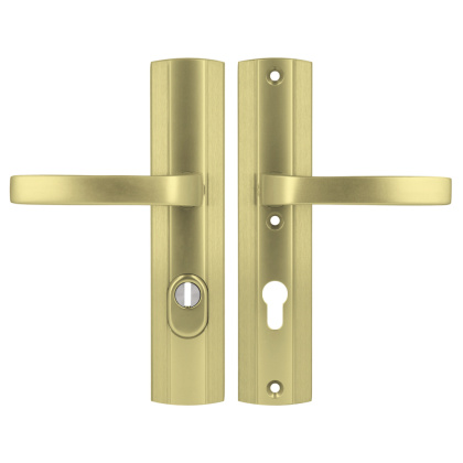 Klamko Klamka AXA Prestige Flex ++ F3 złota rozstaw 72 mm