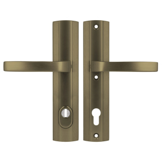 Klamko Klamka AXA Prestige Flex ++ F4 stare złoto rozstaw 90 mm
