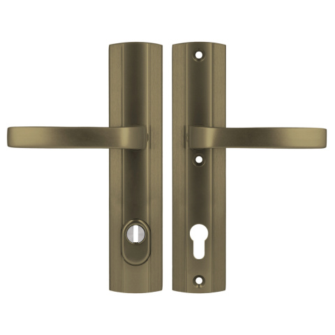 Klamko Klamka AXA Prestige Flex ++ F4 stare złoto rozstaw 90 mm