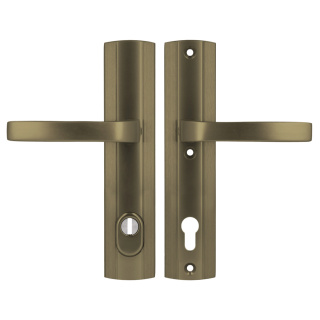 Klamko Klamka AXA Prestige Flex ++ F4 stare złoto rozstaw 92 mm
