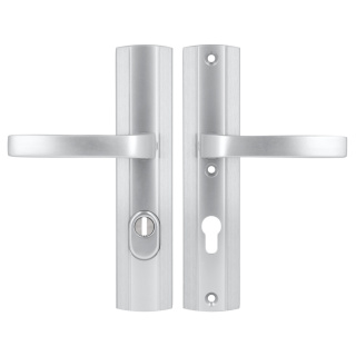 Klamko Klamka AXA Prestige Flex ++ F1 srebrna rozstaw 72 mm