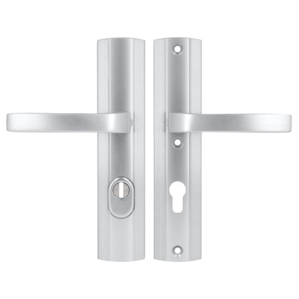 Klamko Klamka AXA Prestige Flex ++ F1 srebrna rozstaw 72 mm