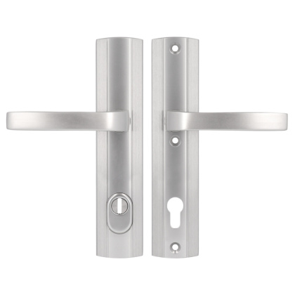 Klamko Klamka AXA Prestige Flex ++ F6 inox rozstaw 90 mm