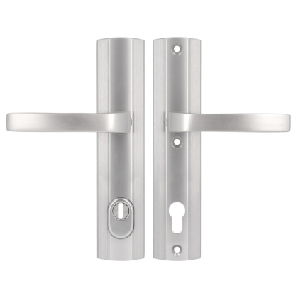 Klamko Klamka AXA Prestige Flex ++ F6 inox rozstaw 92 mm