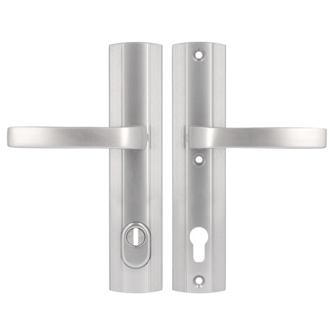 Klamko Klamka AXA Prestige Flex ++ F6 inox rozstaw 92 mm