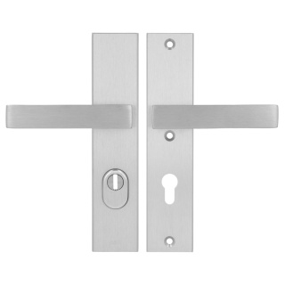 Klamko Klamka AXA Royal Flex ++ F6 inox rozstaw 72 mm