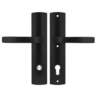 Klamko Klamka AXA Prestige Flex ++ F8 czarna rozstaw 90 mm
