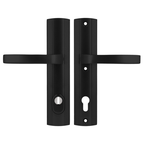 Klamko Klamka AXA Prestige Flex ++ F8 czarna rozstaw 90 mm