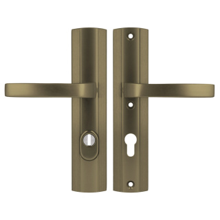 Klamko Klamka AXA Prestige Flex ++ F4 stare złoto rozstaw 72 mm