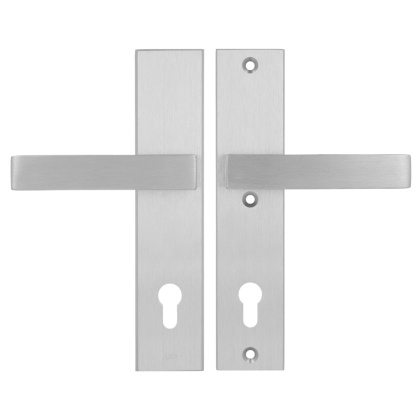 Klamko Klamka AXA Royal ++ F6 inox rozstaw 92 mm