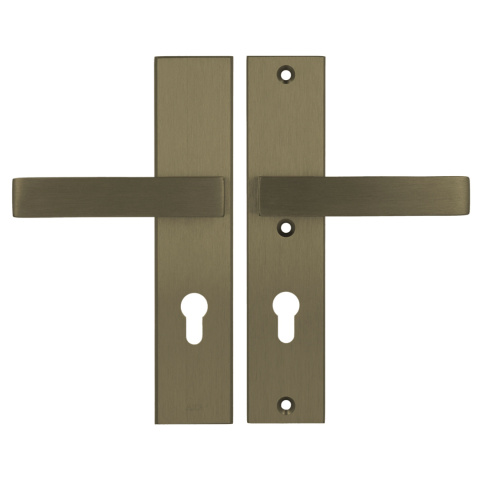 Klamko Klamka AXA Royal ++ F4 stare złoto rozstaw 72 mm