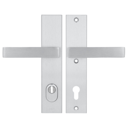 Klamko Klamka AXA Royal Flex ++ F1 srebrna rozstaw 92 mm