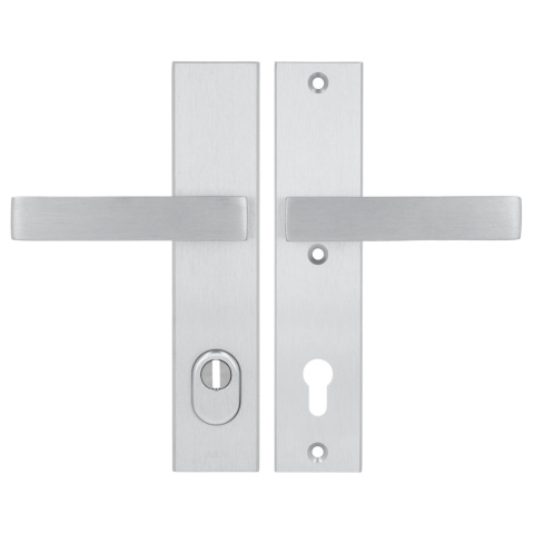 Klamko Klamka AXA Royal Flex ++ F1 srebrna rozstaw 92 mm