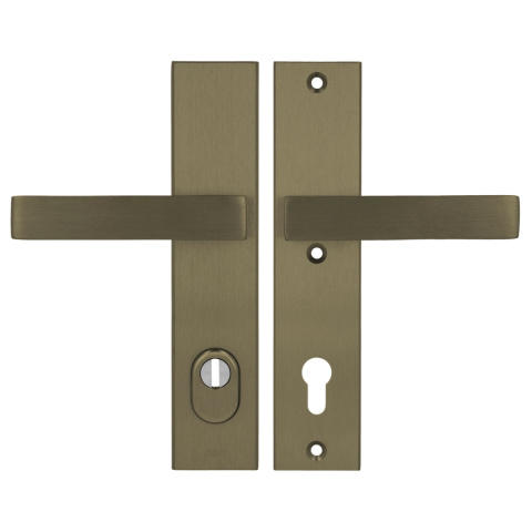 Klamko Klamka AXA Royal Flex ++ F4 stare złoto rozstaw 92 mm