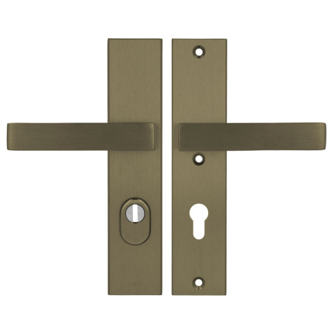 Klamko Klamka AXA Royal Flex ++ F4 stare złoto rozstaw 72 mm