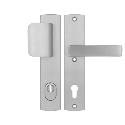 Klamko Pochwyt AXA Apollo Flex Premium ++ F6 inox rozstaw 92 mm