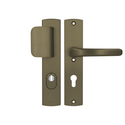 Klamko Pochwyt AXA Jupiter Flex Premium ++ F4 stare złoto rozstaw 72 mm