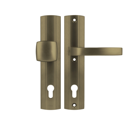 Klamko Pochwyt AXA Prestige ++ F4 stare złoto rozstaw 92 mm