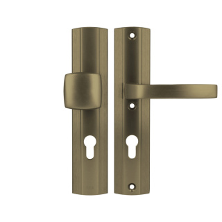 Klamko Pochwyt AXA Prestige ++ F4 stare złoto rozstaw 72 mm