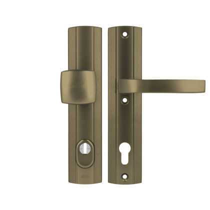 Klamko Pochwyt AXA Prestige Flex ++ F4 stare złoto rozstaw 92 mm