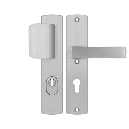 Klamko Pochwyt AXA Apollo Flex Premium ++ F6 inox rozstaw 72 mm