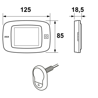 Cyfrowy wizjer drzwiowy Axa DDS-2