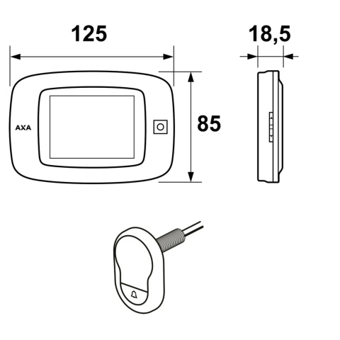 Cyfrowy wizjer drzwiowy Axa DDS-2