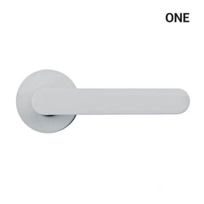 Klamka One biała na rozecie okrągłej z rozetą na wc Colombo