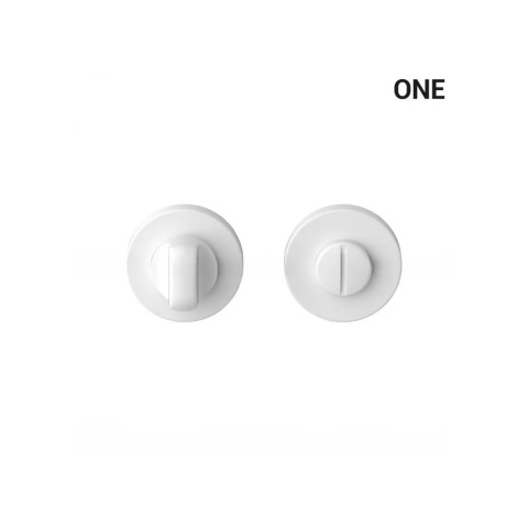 Klamka One biała na rozecie okrągłej z rozetą na wc Colombo