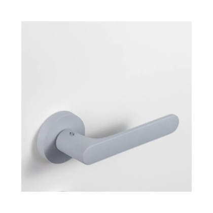 Klamka One ciemny szary na rozecie okrągłej z rozetą na wc Colombo