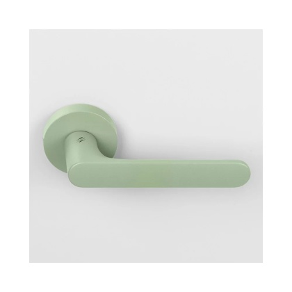 Klamka One zielony szałwiowy na rozecie okrągłej Colombo