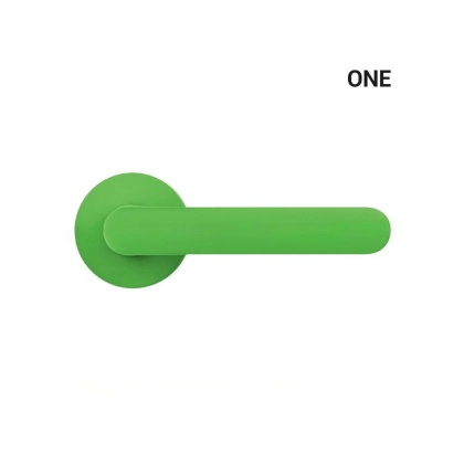 Klamka One limonkowy na rozecie okrągłej Colombo