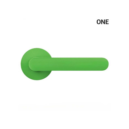 Klamka One limonkowy na rozecie okrągłej z rozetą na wc Colombo