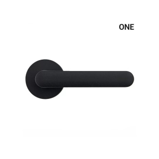 Klamka One czarna na rozecie okrągłej z rozetą na wc Colombo