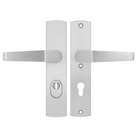 Klamko Klamka AXA Arrow Flex Premium F6 inox rozstaw 72 mm