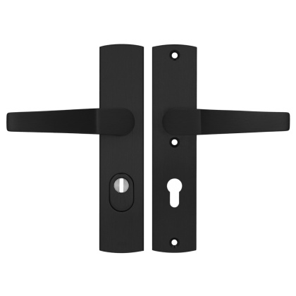 Klamko Klamka AXA Arrow Flex Premium F8 czarna rozstaw 72 mm