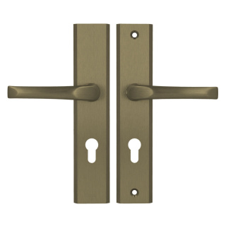 Klamko Klamka AXA Niagara ++ F4 stare złoto rozstaw 72 mm