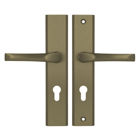 Klamko Klamka AXA Niagara ++ F4 stare złoto rozstaw 72 mm